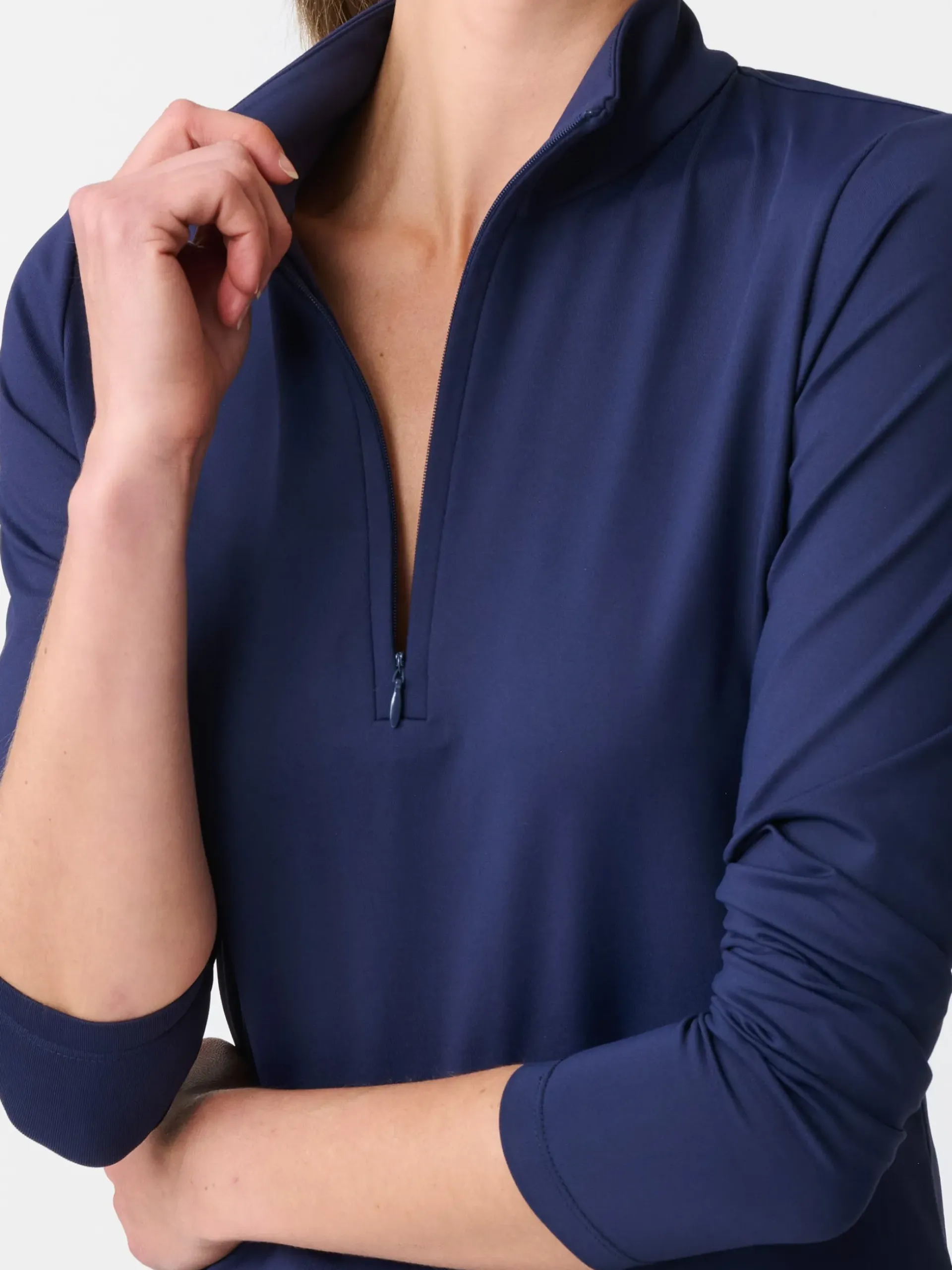 J.McLaughlin Ace 1/4 Zip Top Navy Discount