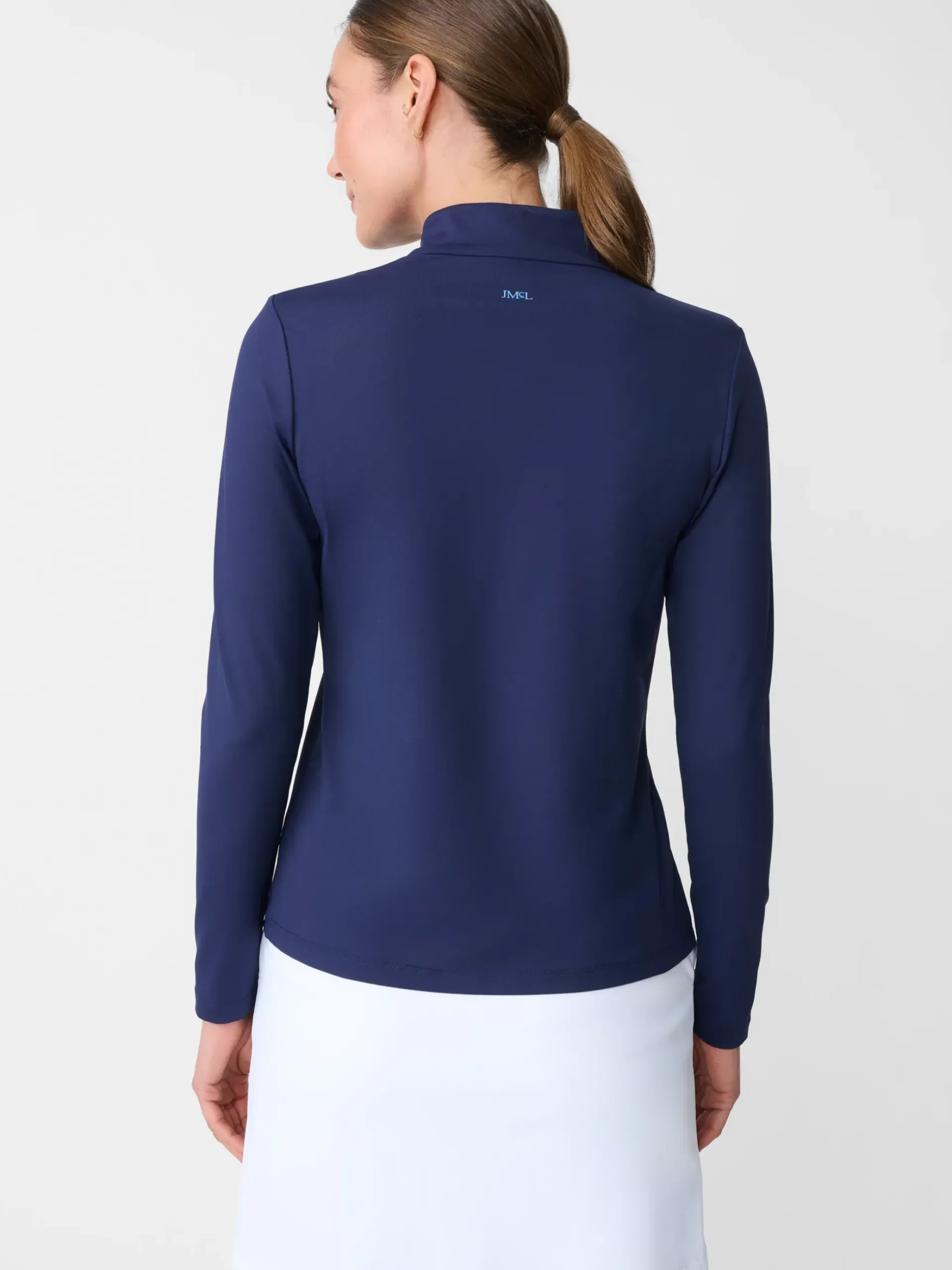 J.McLaughlin Ace 1/4 Zip Top Navy Discount