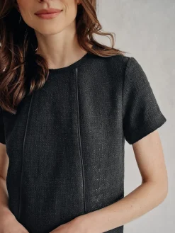 J.McLaughlin Ada Tweed Dress Black Clearance