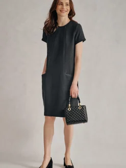 J.McLaughlin Ada Tweed Dress Black Clearance