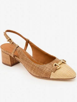 J.McLaughlin Agyness Slingback Heels Cuoio/Beechwood Online
