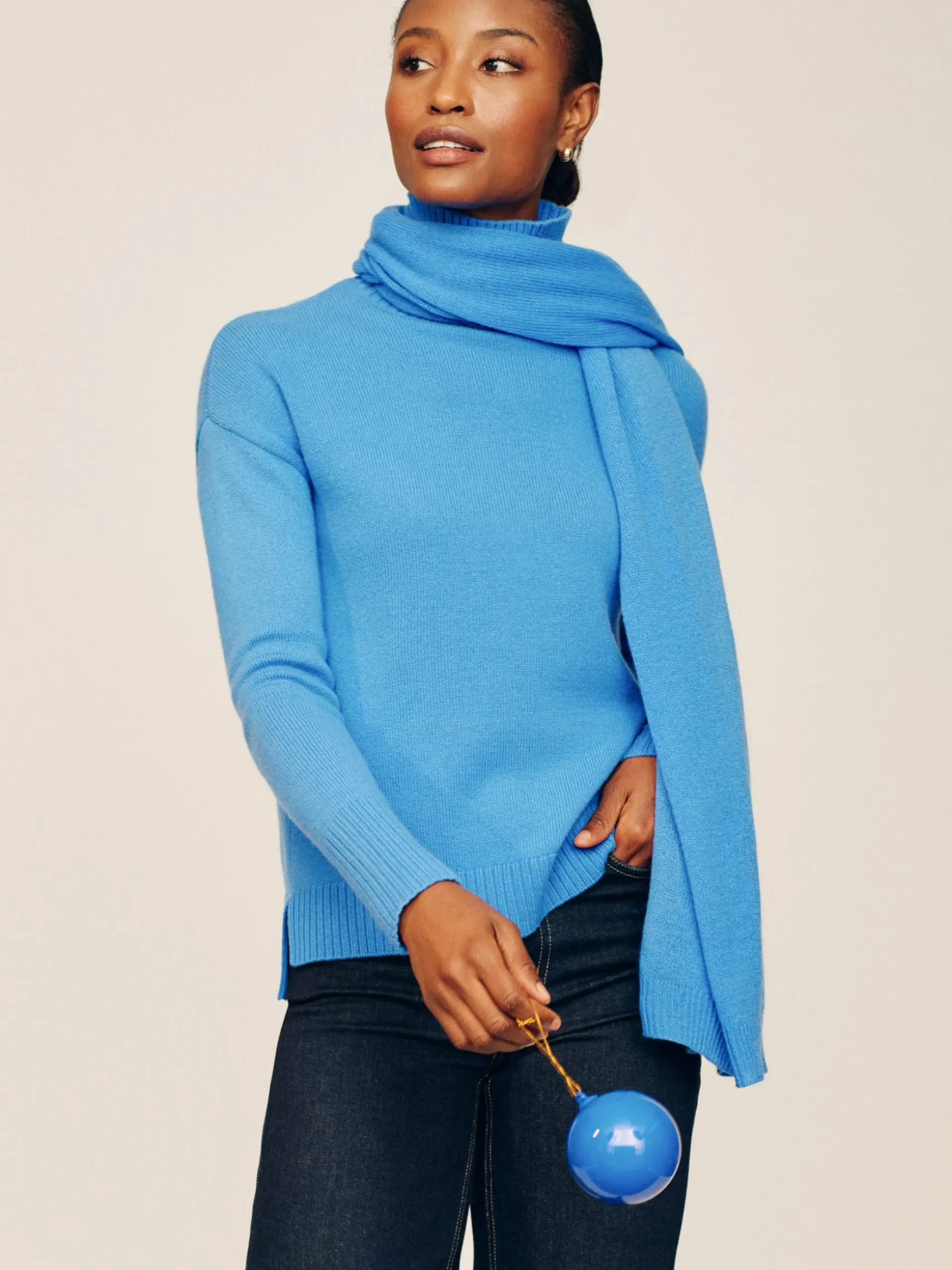 J.McLaughlin Ailia Cashmere Scarf JMCBlue Fashion