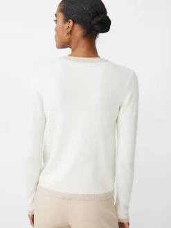 J.McLaughlin Ainsley Cashmere Cardigan OffWhite/Oatmeal Discount