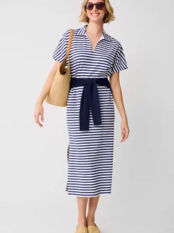 J.McLaughlin Alder Maxi Dress in Bangle Stripe White/LightNavy Discount