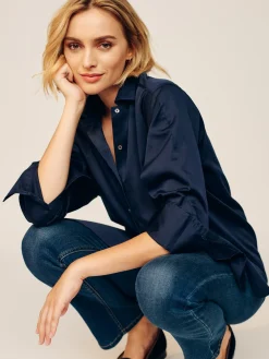 J.McLaughlin Alexis Shirt Navy Fashion