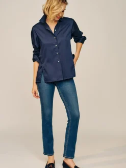 J.McLaughlin Alexis Shirt Navy Fashion