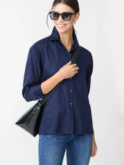 J.McLaughlin Alexis Shirt Navy Fashion