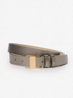 J.McLaughlin Allegra Leather Belt Silver New