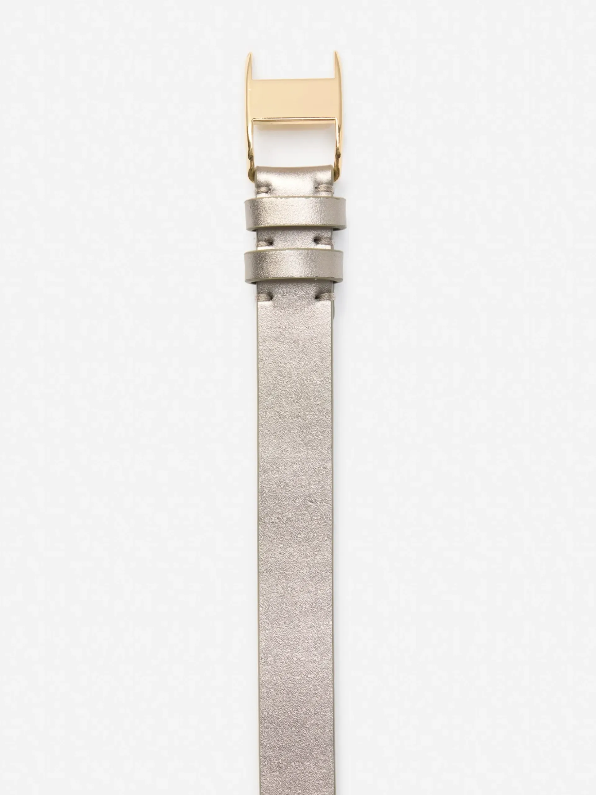 J.McLaughlin Allegra Leather Belt Silver New