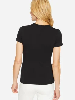 J.McLaughlin Allie Cap Sleeve Tee Black Hot
