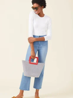 J.McLaughlin Allie Long Sleeve Tee White Outlet