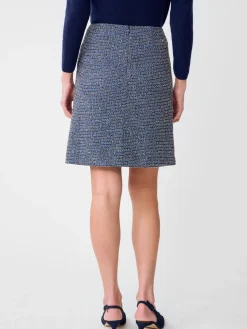 J.McLaughlin Analee Tweed Skirt Blue Outlet