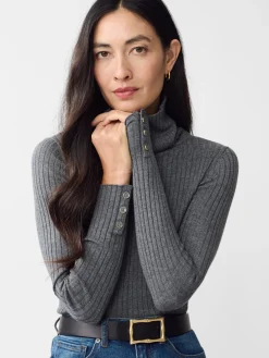 J.McLaughlin Arlette Turtleneck HeatherGray Discount