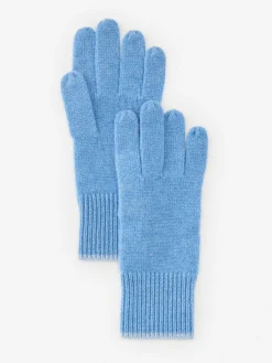 J.McLaughlin Banff Cashmere Gloves MediumBlue/LightHeatherBlue Fashion