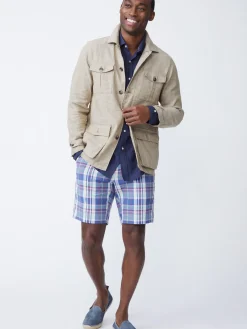 J.McLaughlin Brando Linen Safari Jacket in Herringbone Khaki Online