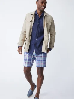 J.McLaughlin Brando Linen Safari Jacket in Herringbone Khaki Online
