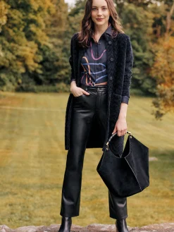 J.McLaughlin Brandy Vegan Leather Pants Black Fashion