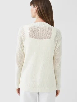 J.McLaughlin Bristol Cardigan EgretWhite Outlet