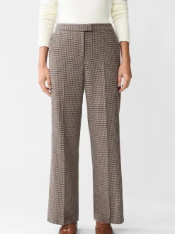J.McLaughlin Broderick Pants in Houndstooth LightTan/Brown/Denim Best