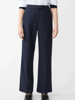 J.McLaughlin Broderick Pants in Pinstripe Navy/White Outlet