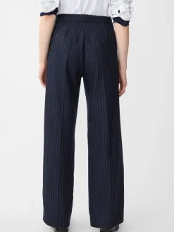 J.McLaughlin Broderick Pants in Pinstripe Navy/White Outlet