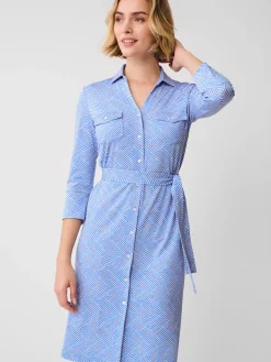 J.McLaughlin Brynn Dress in Volley White/Blue/Orange New