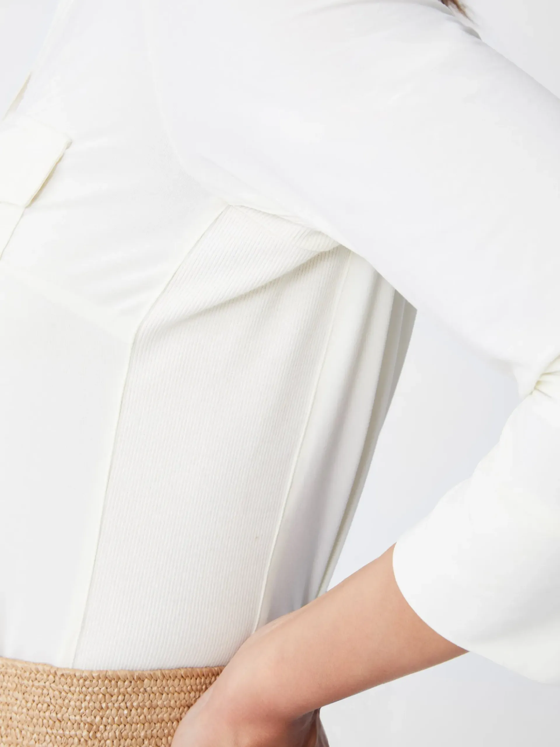 J.McLaughlin Brynn Lyford Jersey Shirt OffWhite Clearance