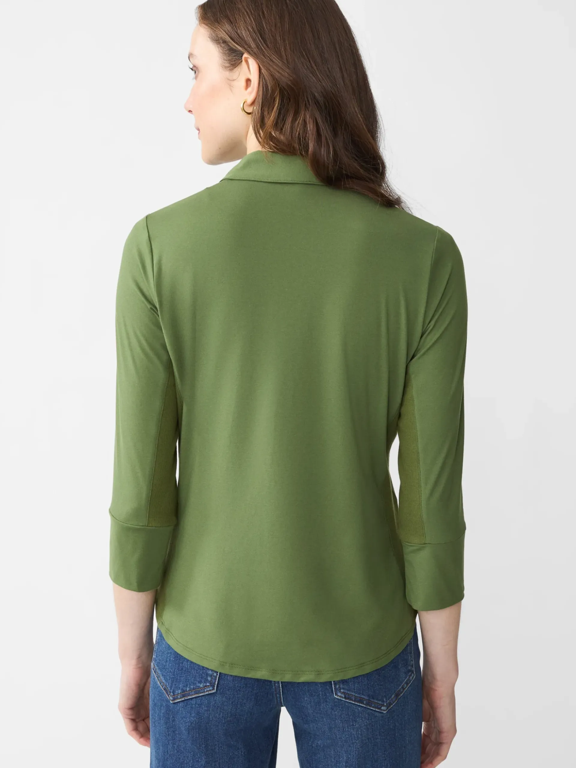 J.McLaughlin Brynn Lyford Jersey Shirt MossGreen Hot