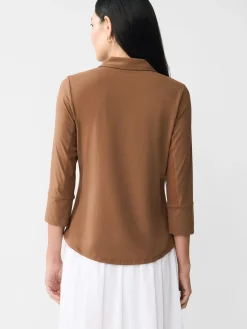 J.McLaughlin Brynn Lyford Jersey Shirt Acorn Clearance