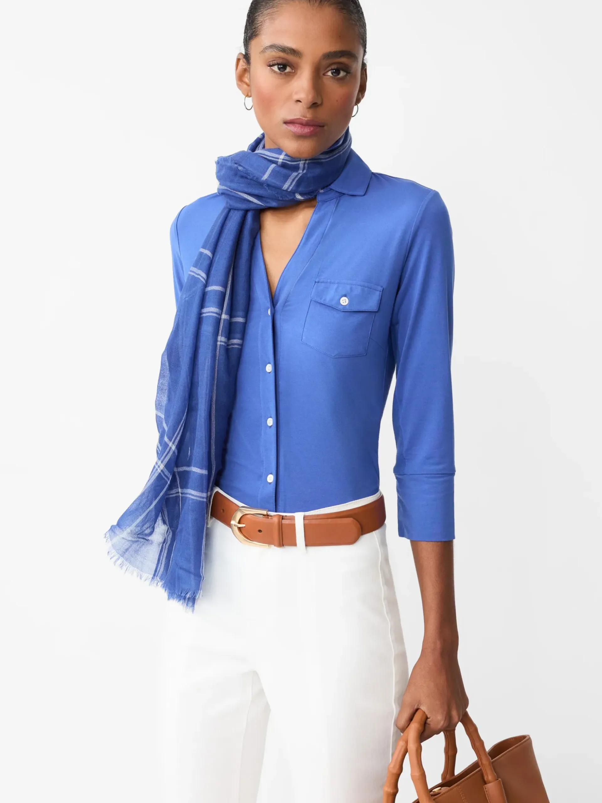 J.McLaughlin Brynn Lyford Jersey Shirt Inky Hot