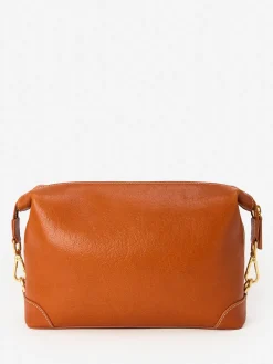 J.McLaughlin Butler Leather Dopp Kit Brown Hot
