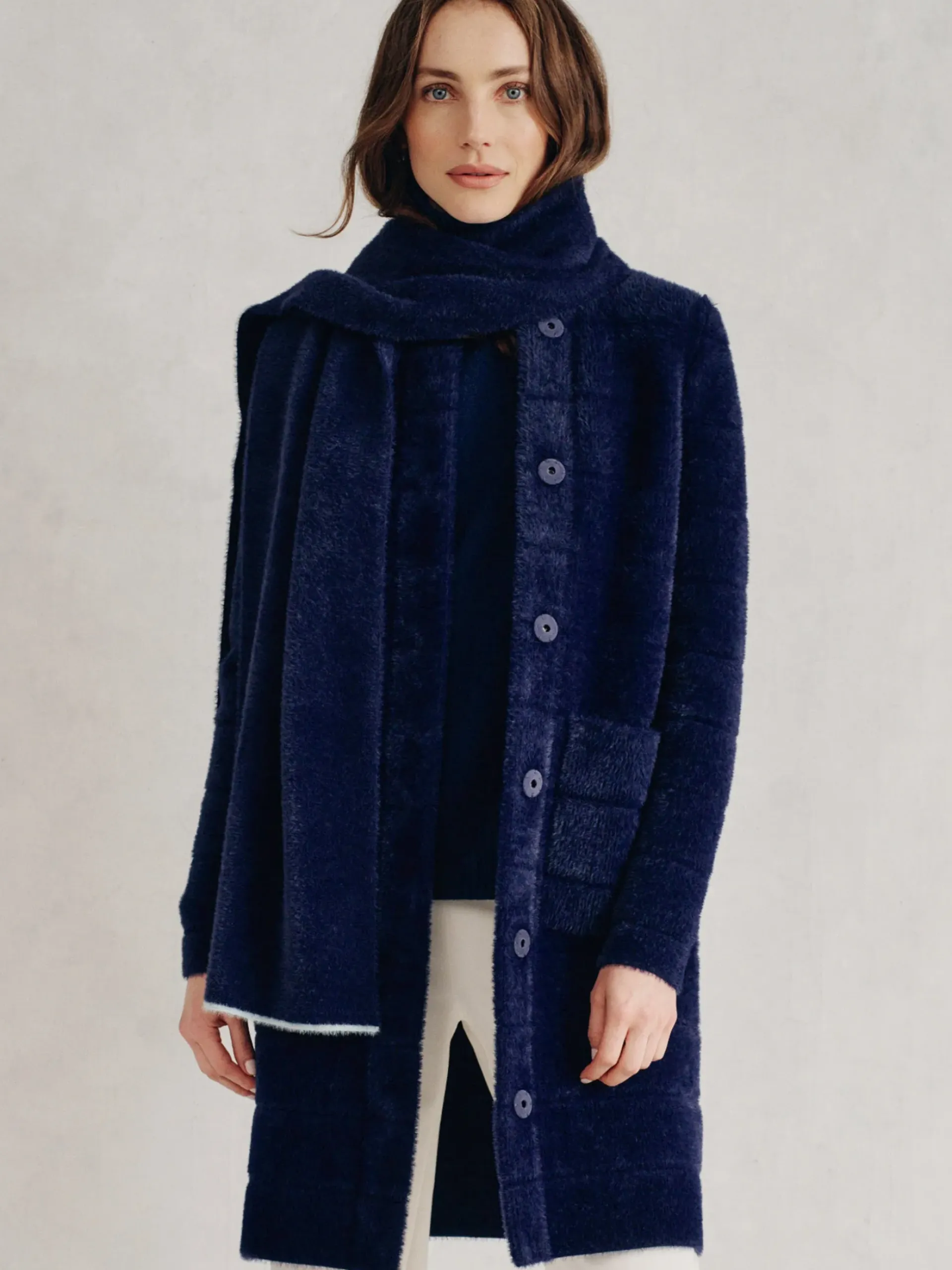 J.McLaughlin Cabana Scarf Navy Sale