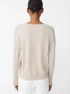 J.McLaughlin Caitie Cashmere Sweater HeatherOatmeal Outlet