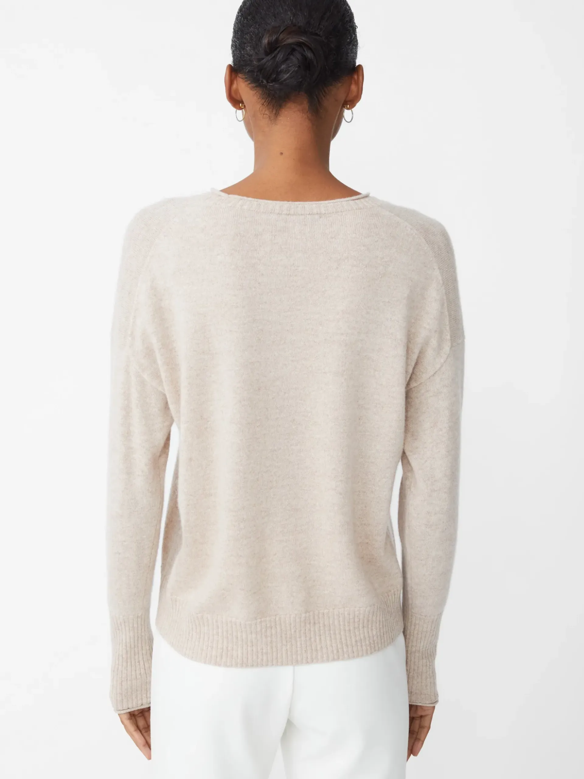 J.McLaughlin Caitie Cashmere Sweater HeatherOatmeal Outlet