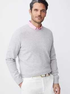 J.McLaughlin Caldwell Cashmere Sweater LightHeatherGray Fashion