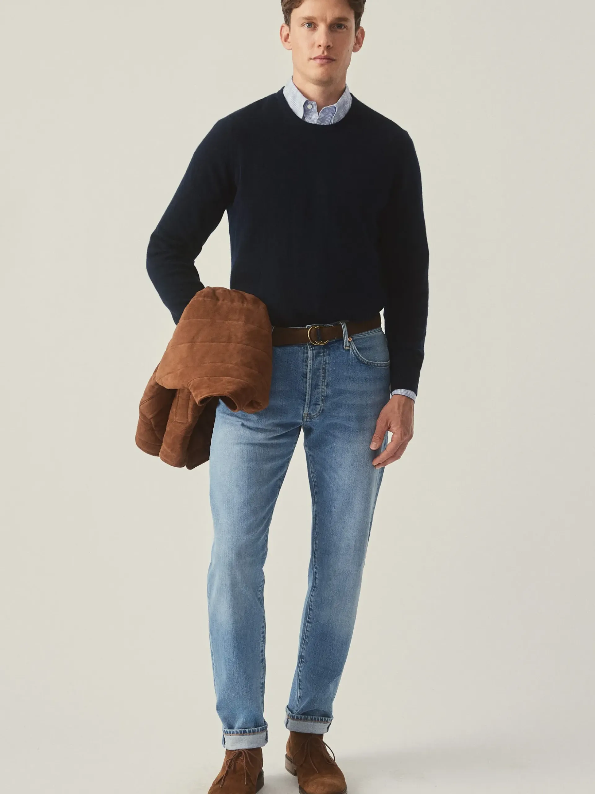 J.McLaughlin Caldwell Cashmere Sweater DarkNavy Hot