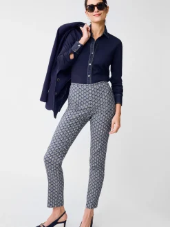 J.McLaughlin Calliope Pants in Folk Blooms Navy/OffWhite Sale