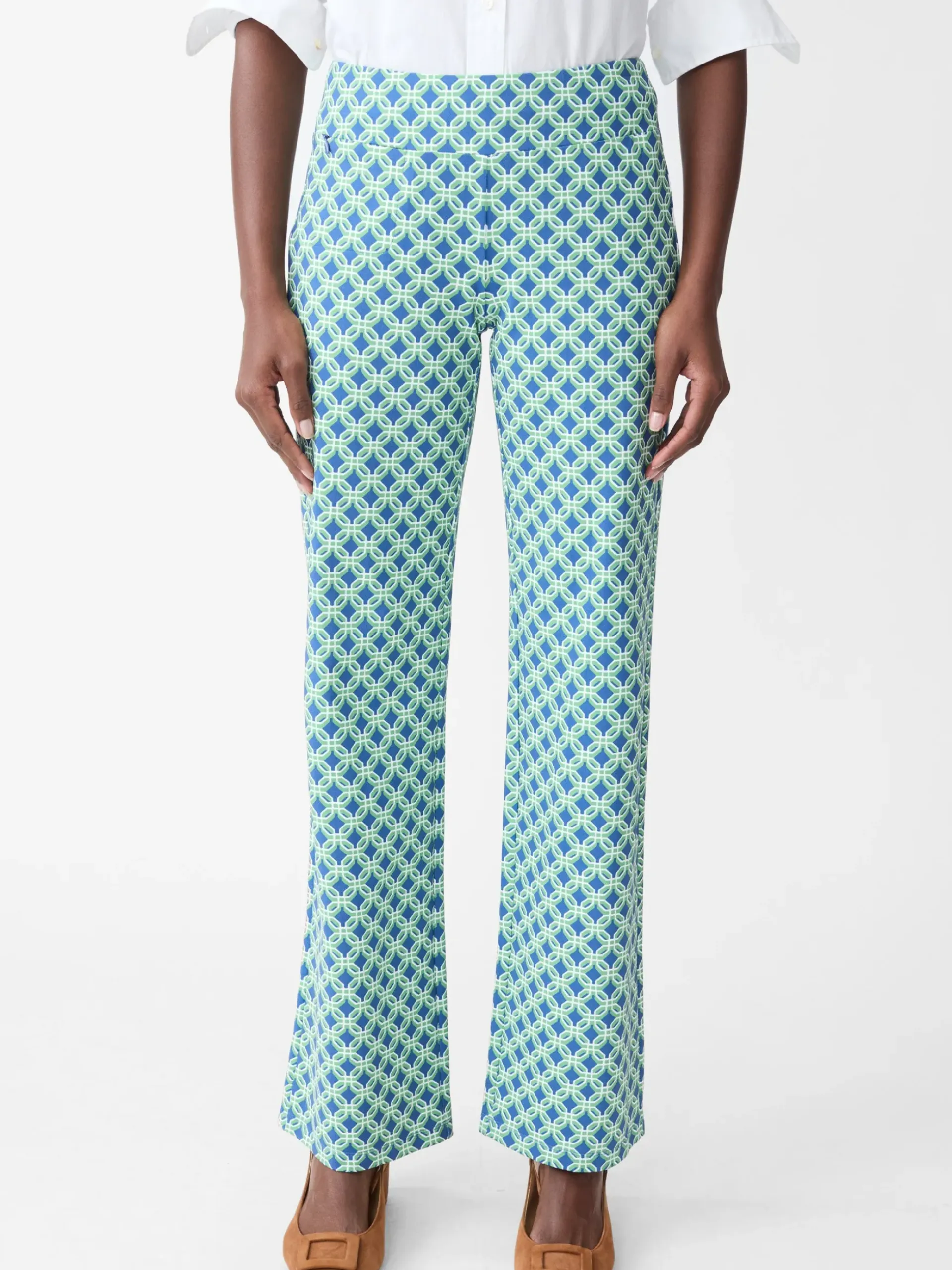 J.McLaughlin Carmel Pants in Splendor Link Blue/Green Fashion