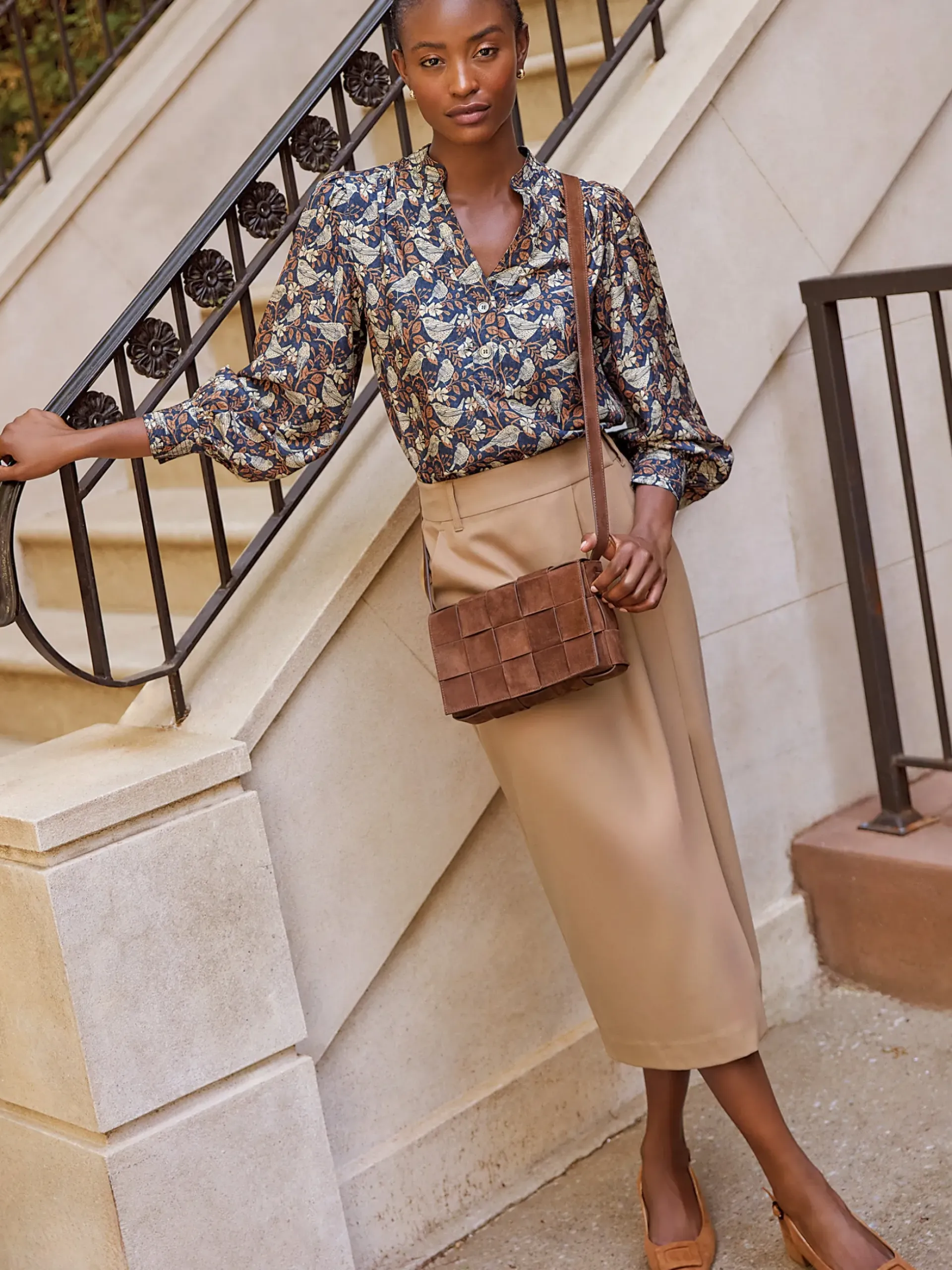 J.McLaughlin Carolina Skirt Khaki Hot