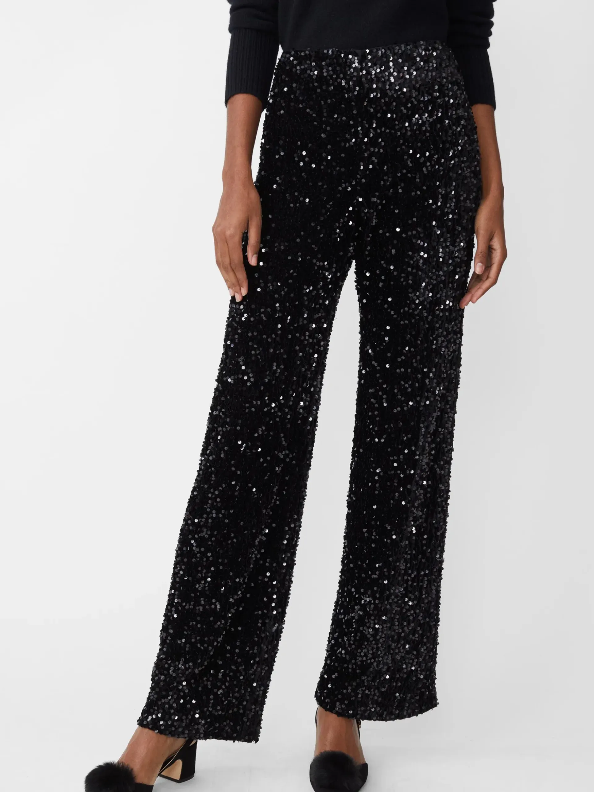 J.McLaughlin Carter Sequin Pants Black Fashion