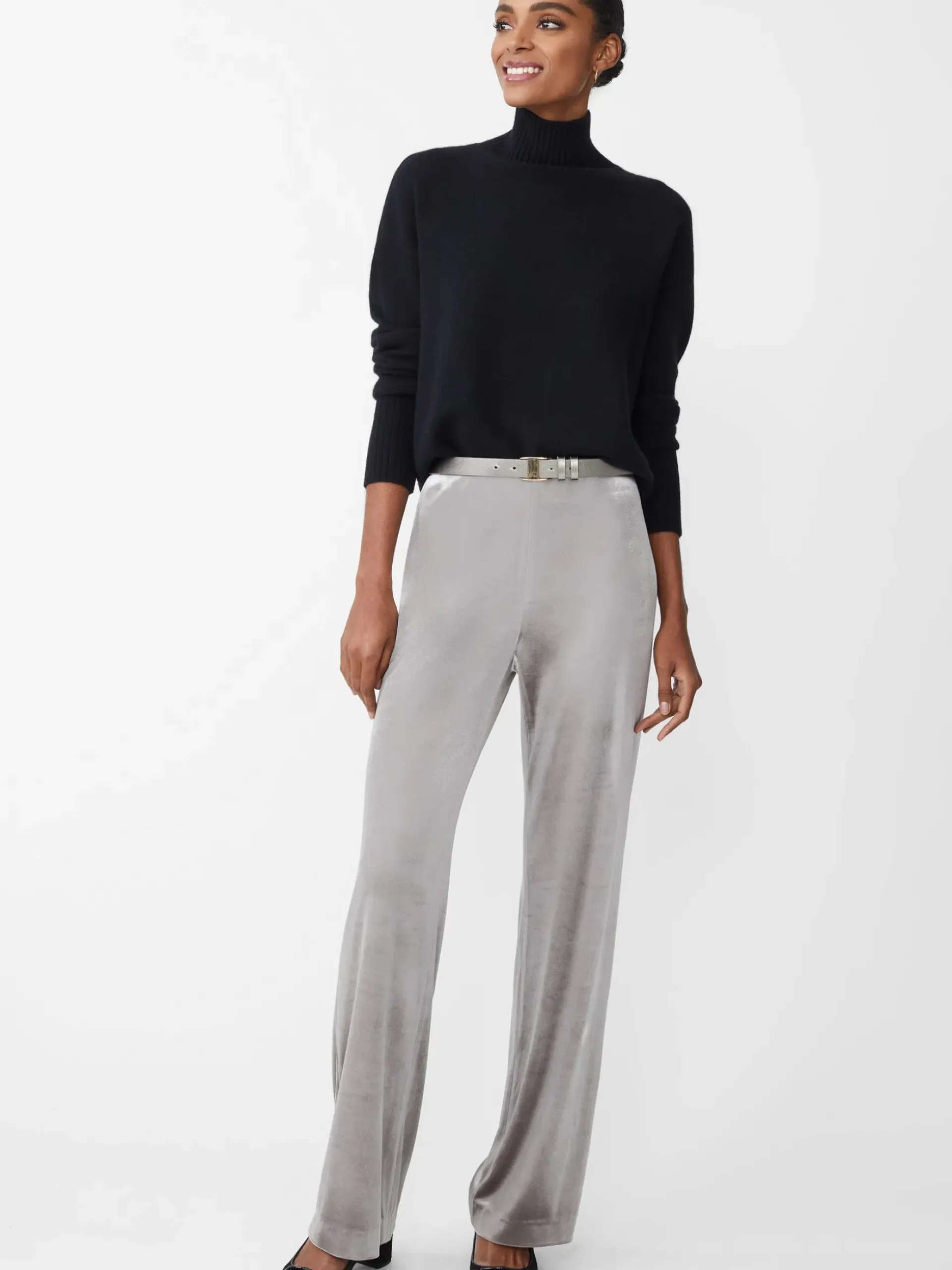 J.McLaughlin Carter Velvet Pants SilverGrey Hot