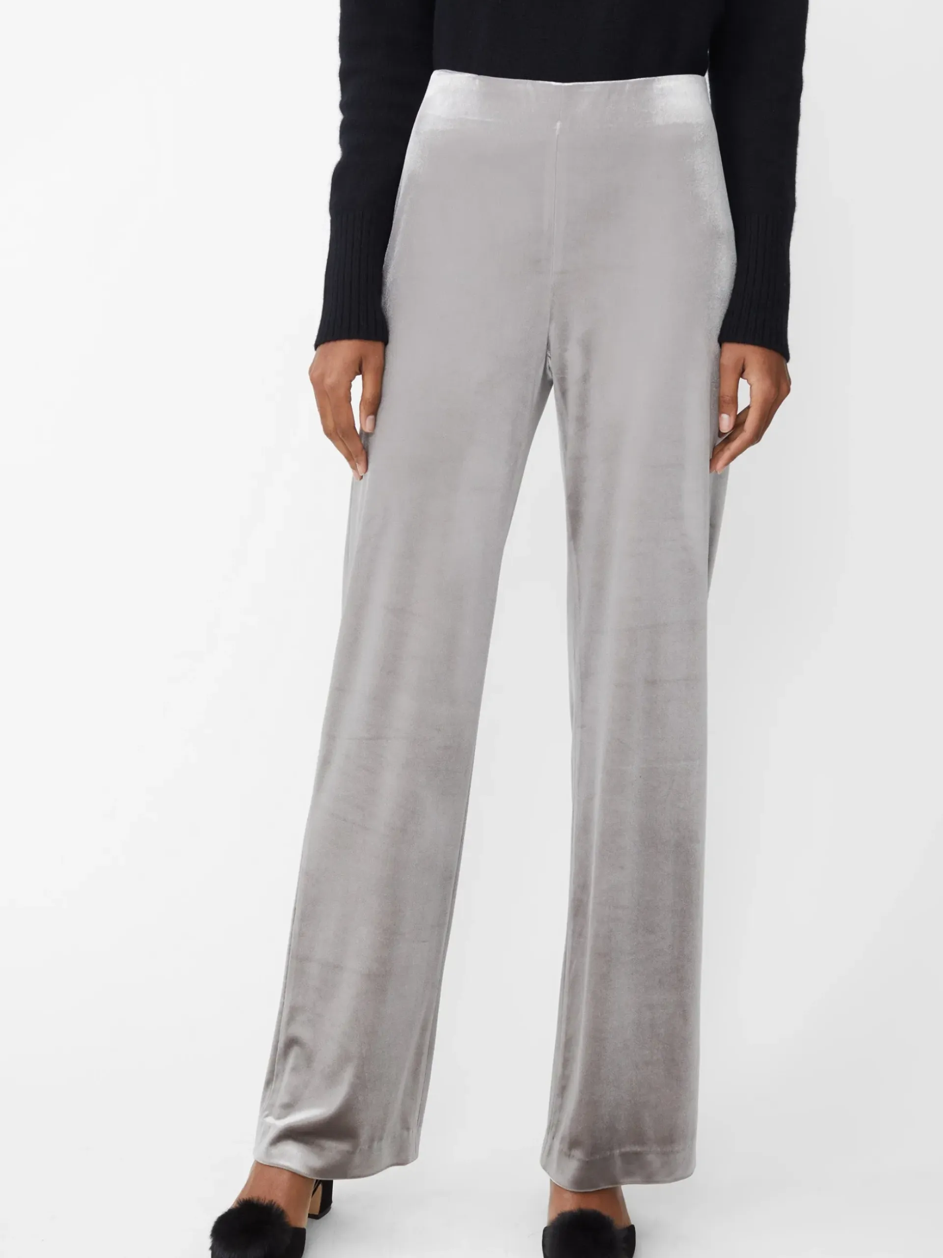 J.McLaughlin Carter Velvet Pants SilverGrey Hot