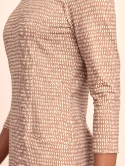 J.McLaughlin Catalyst Dress in Abstract Order Khaki/Cream Best