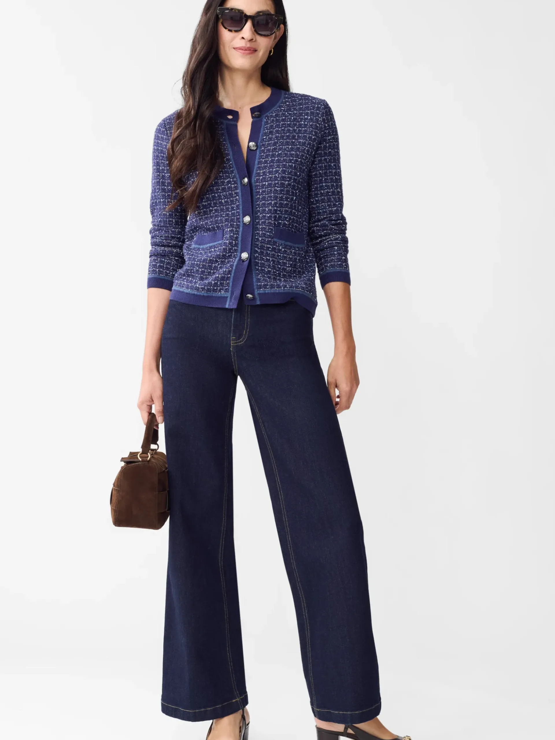J.McLaughlin Cecille Cardigan Denim Hot