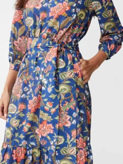 J.McLaughlin Cerina Dress in Baroque Bloom Navy/Multi Discount