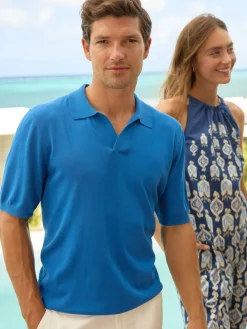J.McLaughlin Cillian Polo Sweater Blue Online