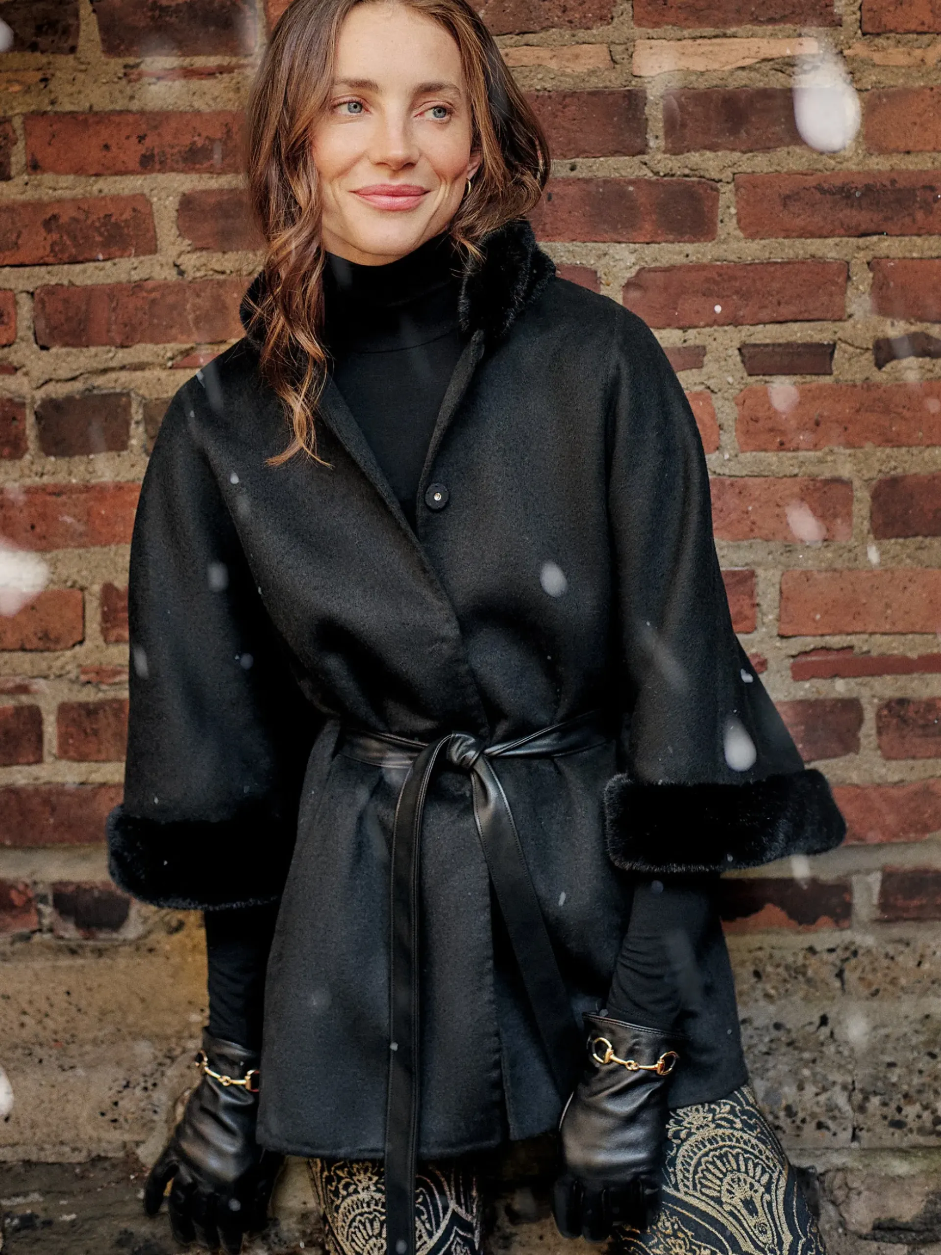 J.McLaughlin City Poncho Black Outlet