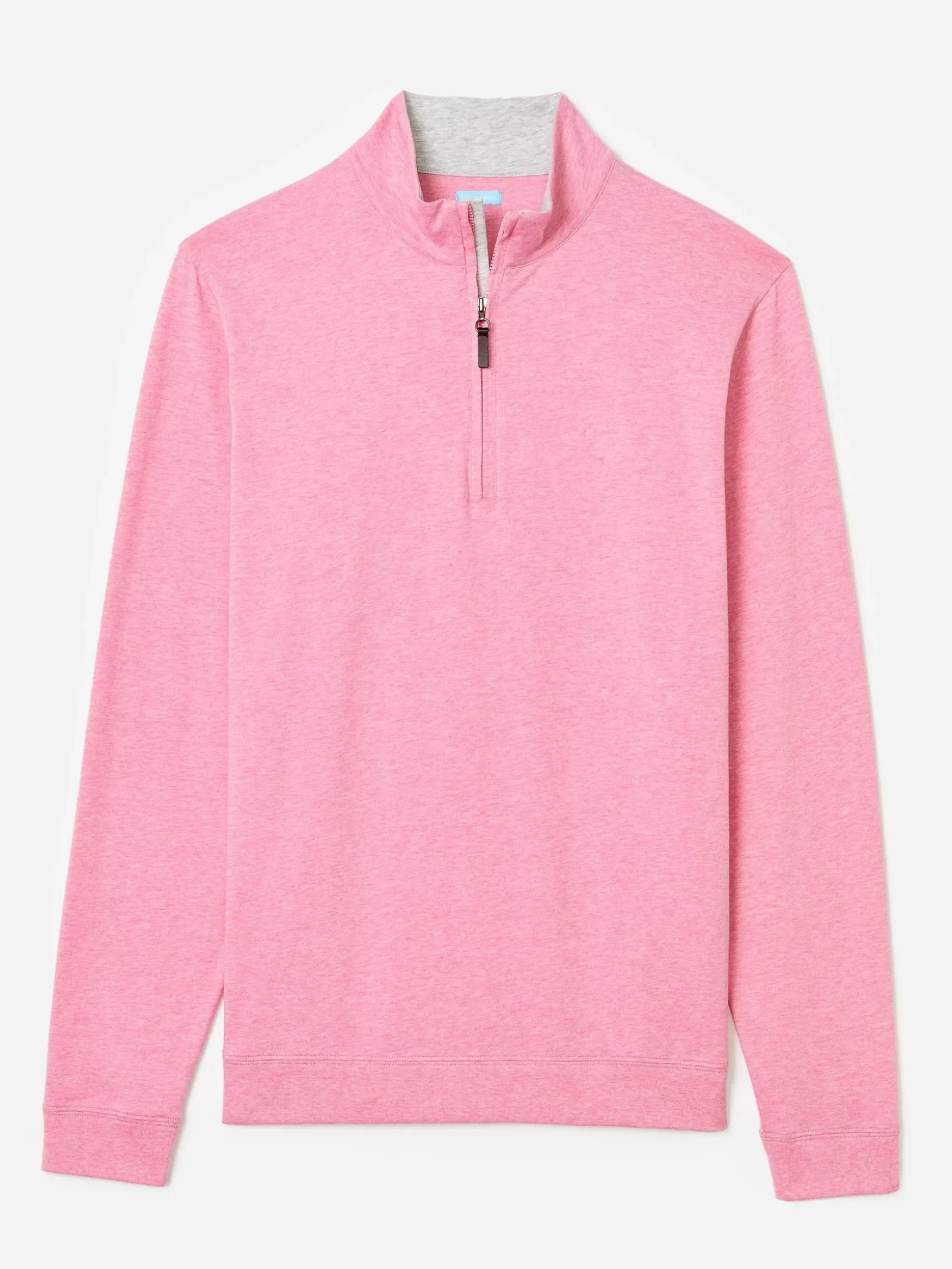 J.McLaughlin Clermont Cotton 1/4 Zip HeatherPink New