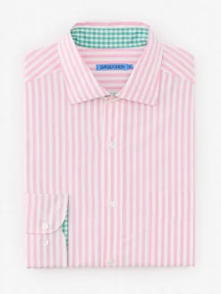 J.McLaughlin Club Classic Fit Shirt in Bengal Stripe Pink/White Online