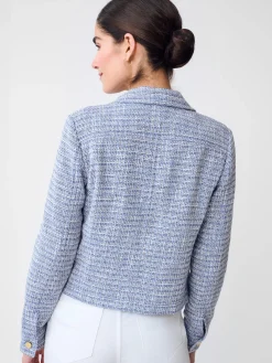 J.McLaughlin Colby Tweed Jacket Blue/Multi Best
